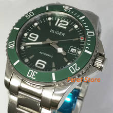 Bliger 40mm Green Dial Men's Automatic Watch Ceramic Bezel Sapphire Glass Luminous Waterproof Wristwatch Men 2024 - buy cheap