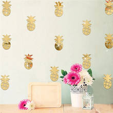 Adesivos de parede mais moderno em acrílico 3d com 12 flash de abacaxi, espelho, decalques de arte de parede para decoração de quarto de criança 2024 - compre barato