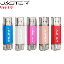 JASTER OTG usb 3.0 & tipo-c usb flash drives 8GB GB GB 64 32 16GB 128GB pendrives pen drive dupla para o tipo c-sistema android 2024 - compre barato