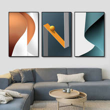 Criativo metal abstrato geométrico retalhos moderno quadro decorativo lona arte da parede cartaz para sala de escritório decoração do hotel 2024 - compre barato