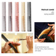 Cepillo de pelo para hombres y mujeres, peine de corte de Metal de aluminio, peluquería y peluquería, peines de salón, cepillo de pelo profesional para barberos 2024 - compra barato