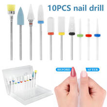 10pcs Milling Cutter Manicure Nail Drill Bits Pedicure Electric Files Nail Drill Bit Feecy Mill Cutters for Removing Gel Varnish 2024 - buy cheap