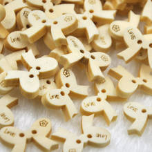 50 pcs Mix Bow Wood Buttons Sewing Craft 2 Holes 17x13mm WB297 2024 - buy cheap