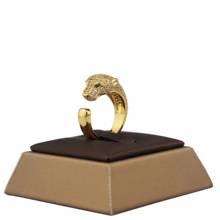 Fashion classic copper zircon animal leopard head gold color ring party anniversary gift R2610 2024 - buy cheap
