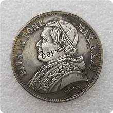 Moneda de plata de 5 liras de Italia, réplica de monedas conmemorativas de los estados papales, coleccionables, 1870-R, x14 2024 - compra barato