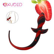 EXVOID-tapón Anal con cola de esclavo para parejas, Juguetes sexuales de silicona para adultos, tienda de sexo, tapón Anal, coqueteo, juego de rol 2024 - compra barato