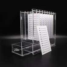 Caixa de armazenamento de cílios transparente, 8 camadas, maquiagem, vitrine, extensão dos cílios, suporte de palete, recipiente transparente 2024 - compre barato