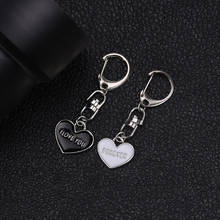 DIY Fashion Black White Heart Keychain For Women Men Best Friends Key Chain Pendant BFF Couple Jewelry Gifts 2019 Dropshipping 2024 - buy cheap