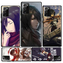 Capa attack on titan mikasa, capa para samsung galaxy note 20 ultra note 10 plus s8 s9 s10 plus s20 fe s21 ultra, coque 2024 - compre barato