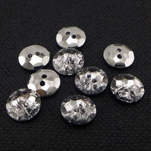 100pcs Acryl buttons 2 holes Imitation crystal diamond button Clothing accessories shoes Coat shirt spinning DIY 10/12/15/18mm 2024 - buy cheap