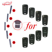 Kigoauto 5 шт. 81996-2K000 #1 #2 #3 #4 #5 откидной автомобильный ключ для Hyundai Elantra Accent Genesis I20 I30 Verna Kia Sportage Soul 2024 - купить недорого