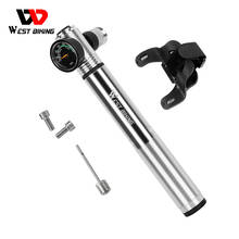 WEST BIKING-bomba de alta presión para bicicleta, 300 Psi, aleación de aluminio, para horquilla, portátil, con manómetro 2024 - compra barato