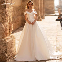 Detmgel New Romantic Sweetheart Neck Lace Up A-Line Wedding Dresses 2020 Graceful Dreaped Satin Sweep Train Vintage Bridal Gown 2024 - buy cheap