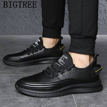 Leather Sneakers Genuine Leather Shoes Men 2022 Fashion Winter Sneakers Black Mens Shoes Casual Designer Shoes Men High Quality 2024 - buy cheap