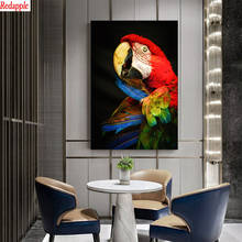 5D DIY Алмазная картина абстрактное искусство, цветной попугай полный квадратный круглый дрель вышивка крестиком 5D значок подарок домашняя мозаика 2024 - купить недорого