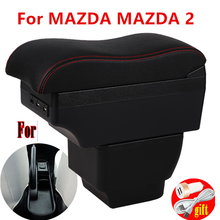 Reposabrazos para Mazda 2/Demio/Mazda2 skyactiv versión caja de almacenamiento central, caja de contenido de doble capa, carga USB, accesorios de coche 2024 - compra barato