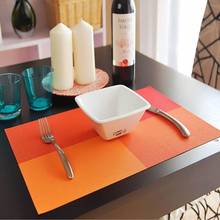 42  4 Pcs/set Placemats PVC Table Mat Color Block Dining Disc Pads Coasters Mantel Napperon 30*45cm Plate Bar Tapete de lugar 2024 - buy cheap