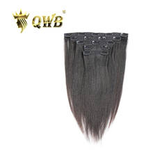 Queen Weave Beauty Combinación libre Yaki ligera 5 unids/set/SET para Clip Ins 100% cabello humano Color Natural 12 ''~ 20'' pulgadas 2024 - compra barato