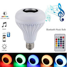 Smart E27 RGB Bluetooth Speaker LED Bulb Light  Music Playing Dimmable Wireless Led Lamp with 24 Keys Remote Control led Bulb 2024 - buy cheap
