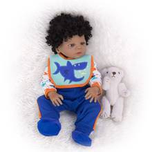 Boneca bebê reborn, menino realista, pele preta, africano, infantil, meninas, 4 a 8 anos, presente 2024 - compre barato