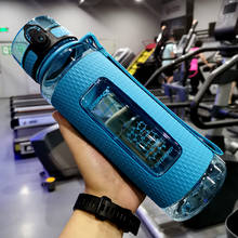 Botella de agua deportiva para gimnasio, tetera de Fitness de gran capacidad, anticaída, a prueba de fugas, Tritan, sin BPA 2024 - compra barato