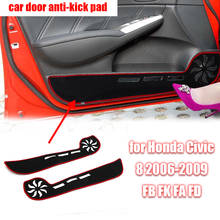 Polyester Trim Decal Carpet for Honda Civic 8 2006-2009 FB FK FA FD Car Door Anti Kick Pad Sticker Protective Mat Accessories 2024 - buy cheap