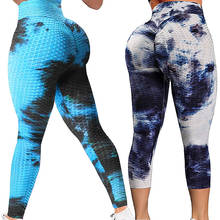 Tie-Dye Yoga Pants Fitness Sports Leggings Jacquard Sports Leggings Female Running Trousers High Waist Yoga Tight Sports Pants 2024 - buy cheap