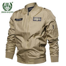 Spring Autumn Bomber Jacket Men Khaki Windbreaker Casual Air Force Army Military Pilot Jackets  Coat Plus Size Jaqueta Masculina 2024 - buy cheap