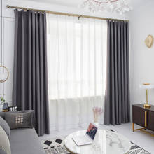 Cortinas blackout moderna para sala de estar, tratamento para janelas para quarto, cortinas de pano, painéis de decoração 2024 - compre barato