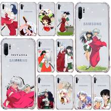 Anime love inuyasha capa transparente para celular, capinha para samsung s9 s10 s20 huawei honor p20 p30 p40 xiaomi note mi 8 9 pro lite plus 2024 - compre barato