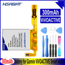 Hsabat bateria 360-00033-00 300mah para relógio inteligente garmin vivoactive li-ion recarregável, baterias vivoactive 2024 - compre barato