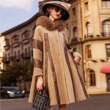2021 European street Winter Women Faux Rabbit Fur Coat Luxury Long Fur Coat Warm OverCoat Thick Warm Plus Size Female Mink coat 2024 - buy cheap
