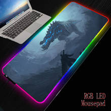 MRGBEST Anime Monster Hunter RGB Gaming Gamer Led Computer Mousepad Big Mouse Mat with Backlight Carpet for Keyboard Desk Mause 2024 - buy cheap