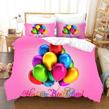 Conjunto de cama luxuoso com desenho, roupa de cama fofa rosa colorida para presente das crianças, desenho animado, edredom, fronhas 2024 - compre barato