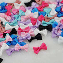 100pcs Small Satin Ribbon Bows Flower Appliques sew Craft Kid's cloth Lots A128 2024 - buy cheap