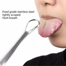 1PC Useful Tongue Scraper Stainless Steel Oral Tongue Cleaner Medical Mouth Brush Reusable Fresh Breath Maker 2024 - buy cheap