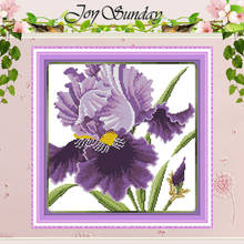 Purple Blossoms Flower Counted Cross Stitch wholesale Cross Stitch 11CT 14CT Cross-Stitch Kit Handmade Embroidery Needlework 2024 - buy cheap