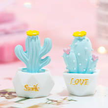 5pcs Micro Landscape cactus succulents girl's mind resin ornaments crafts Home decoration accessories nordic figurine miniaturas 2024 - buy cheap