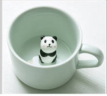 Taza caliente creativa de animales de dibujos animados, taza de té, leche, café, cocina, zumo de fruta, Panda, gato, Vasos de cerámica, regalo 2024 - compra barato