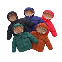 Autumn And Winter New Kids Snow Overalls Baby Boys Girls Long Sleeve With Hoodie Thick Wind-Proof Warm Coats Down Jackets 2-6Y 2024 - buy cheap