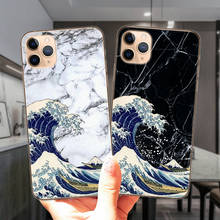 Мягкий силиконовый чехол для телефона Marble The Great Wave Off Kanagawa для iPhone 12 Mini 11 Pro XS Max X XR 6S 7 8 Plus 5S SE 2020 2024 - купить недорого