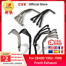 CVK Stainless Steel Motorcycles Front Exhaust Pipe Manifold Header Exhaust Tube For CB400 1992-1998 CB 400 VTEC 1999-2008 2024 - buy cheap