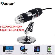 Vastar Mega Pixels 500X 1000X 1600X 8 LED Digital USB Microscope Microscopio Magnifier Electronic Stereo USB Endoscope Camera 2024 - buy cheap