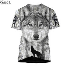 CLOOCL-Camiseta con estampado 3D de lobo para hombre y mujer, ropa de calle informal a la moda, camisetas Harajuku, Tops, envío directo, la más nueva 2024 - compra barato