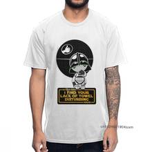 Camiseta de algodão saudável popular camiseta de algodão engraçado dos homens t-shirts da ciência design hitchhikers guia para a galáxia marvin não pânico 2024 - compre barato