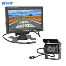 DIYKIT 7" TFT LCD Rear View HD Car Monitor 4pin IR Night Vision CCD Backup Car Bus LED Camera for Bus Houseboat Truck 12V-24V DC 2024 - buy cheap