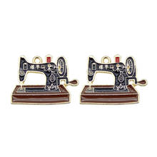 Sony wang brincos pingentes de liga para máquina de costura, 3 peças preto esmaltado, acessório de fabricação de joias, pingente de pulseira 2024 - compre barato