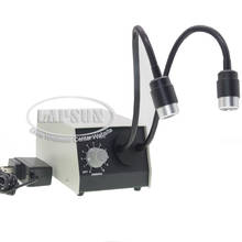 Белый Регулируемый 6500K 144 светодиодная кольцевая осветительная лампа для промышленности стерео микроскоп камера Лупа AC 110 V-240 V адаптер 2024 - купить недорого