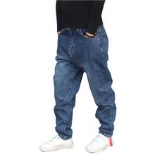 Шаровары в стиле хип-хоп джинсы мужские повседневные джинсовые брюки Свободные мешковатые джинсы Уличная одежда брюки синие джинсы мужская одежда 2024 - купить недорого