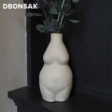 Ceramics Body Art Female Nude Manual Tabletop Ceramic Vase Abstract Vase Flower Pot Home Living Room Accessories Flower Vase 2024 - buy cheap